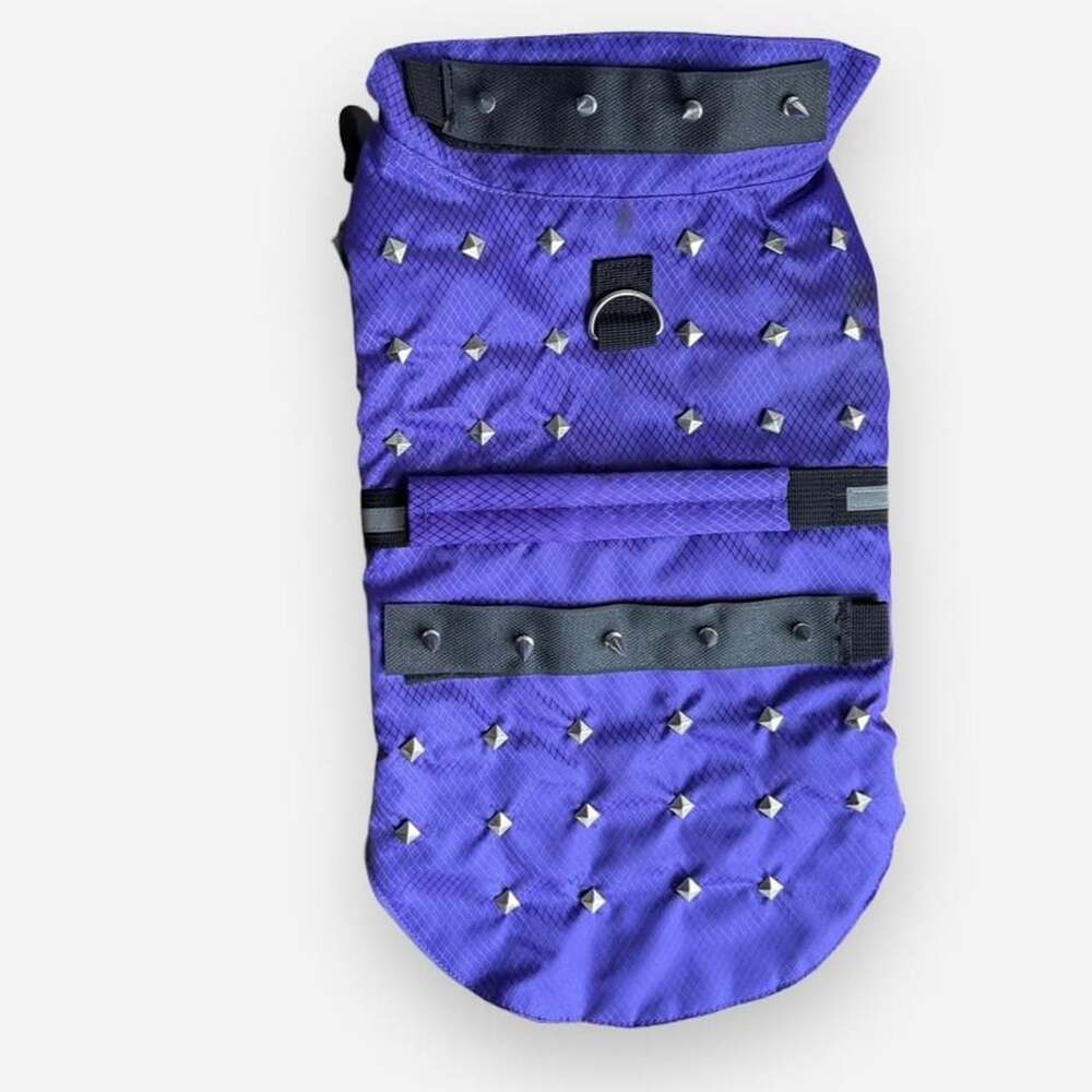 Studded Dog Vest Size M Purple Ripstop Metal Spikes